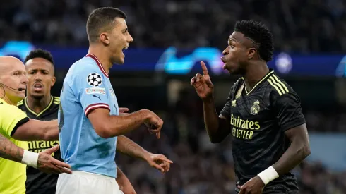 Rodri e Vinicius Júnior em partida