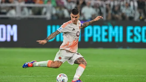 Mancini em ação pela Roma contra a Juventus, no Allianz Stadium em Turim (Foto: Chris Ricco/Getty Images)
