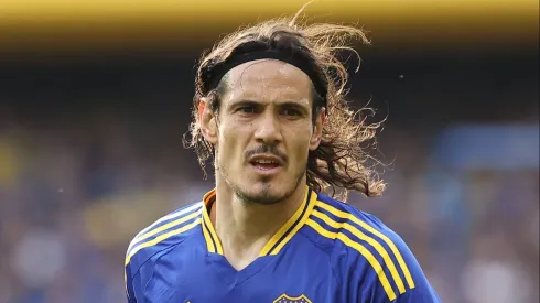 Edinson Cavani com a camisa do Boca Juniors.