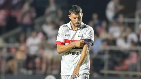 Calleri durante a partida entre São Paulo e Internacional pelo Brasileirão, no dia 22 de setembro de 2024. (Sipa US / Alamy Stock Photo)