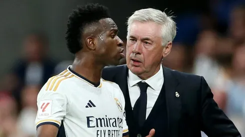 Ancelotti se frustra com atitudes de Vinícius Júnior no Real Madrid e faz cobrança: "Vou te tirar se...". (Photo by Florencia Tan Jun/Getty Images)