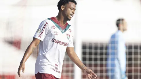 Keno lamenta chance perdida na partida entre Atlético-GO e Fluminense, no dia 29 de setembro de 2024. (Sipa US / Alamy Stock Photo)