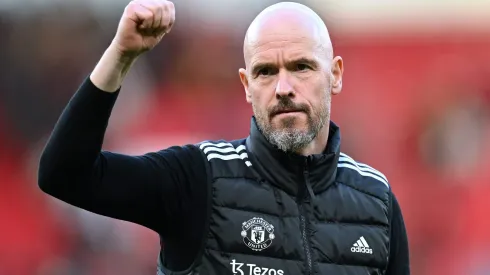 Erik ten Hag, treinador do Manchester United, que quer surpreender o Real Madrid na contratação de craque<br />
(Photo by Michael Regan/Getty Images)