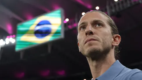 RIO DE JANEIRO, BRAZIL - OCTOBER 17: Filipe Luis coach of Flamengo looks on prior to the match between Flamengo and Fluminense as part of Brasileirao 2024 at Maracana Stadium on October 17, 2024 in Rio de Janeiro, Brazil. (Photo by Wagner Meier/Getty Images)