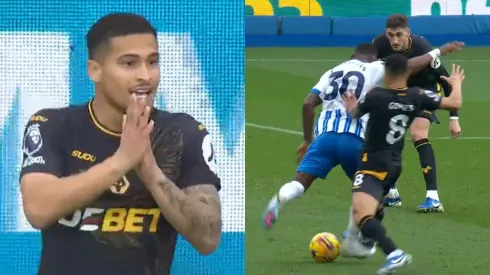 João Gomes fica irritado com árbitro na Premier League