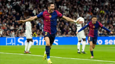 Lewandowski em partida contra o Real Madrid
