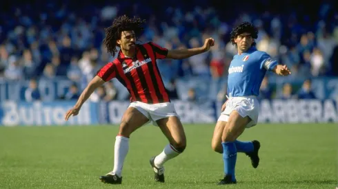 Milan e Napoli foram dois dos grandes times que brilharam na Serie A na década de 1980 (Foto: Allsport UK /Allsport)