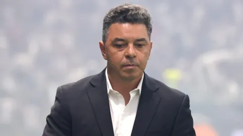 Marcelo Gallardo tenta recuperar a desvantagem do River Plate contra o Galo.