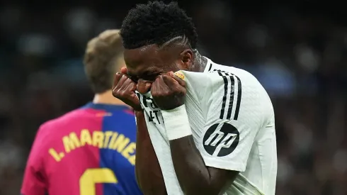 Vini Jr em Real Madrid x Barcelona, após goleada por 4 a 0.