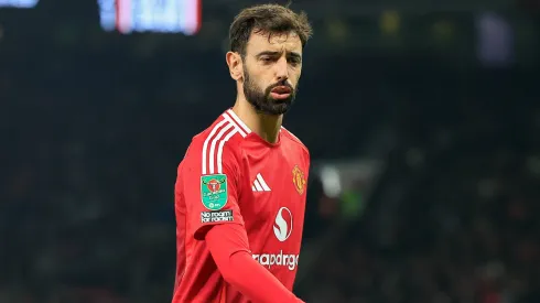 Bruno Fernandes em partida pelo Manchester United