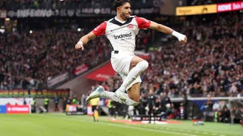 FRANKFURT AM MAIN, GERMANY – NOVEMBER 02: Omar Marmoush of Eintracht Frankfurt celebrates scoring his team's second goal during the Bundesliga match between Eintracht Frankfurt and VfL Bochum 1848 at Deutsche Bank Park on November 02, 2024 in Frankfurt am Main, Germany. (Photo by Alex Grimm/Getty Images)