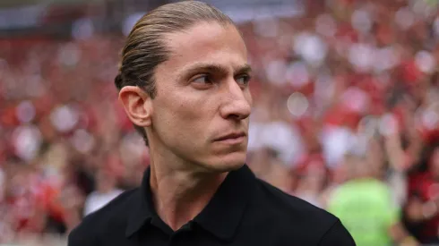 RIO DE JANEIRO, BRAZIL - OCTOBER 26: Filipe Luis coach of Flamengo looks on prior the Brasileirao 2024 match between Flamengo and Juventude as part of Brasileirao 2024 at Maracana Stadium on October 26, 2024 in Rio de Janeiro, Brazil. (Photo by Wagner Meier/Getty Images)