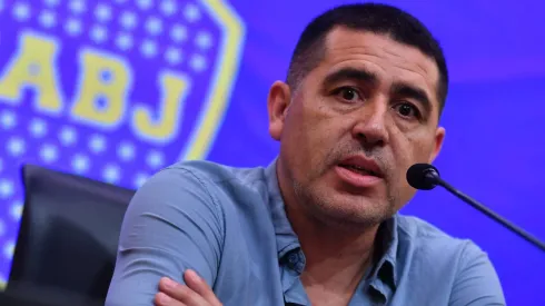 Juan Román Riquelme, presidente do Boca Juniors, em entrevista coletiva.