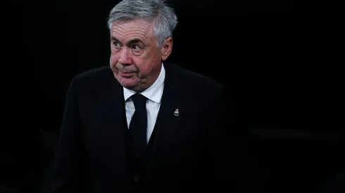 MADRID, SPAIN – NOVEMBER 08: Head coach Carlo Ancelotti of Real Madrid CF looks on prior to the UEFA Champions League match between Real Madrid and SC Braga at Estadio Santiago Bernabeu on November 08, 2023 in Madrid, Spain. (Photo by David Ramos/Getty Images)