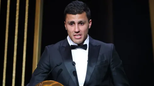 Rodri na cerimônia da Bola de Ouro 2024.