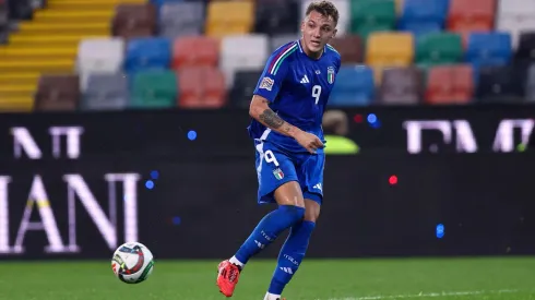 Retegui durante a partida entre Itália e Israel, no dia 14 de outubro de 2024. (Aflo Co. Ltd. / Alamy Stock Photo)