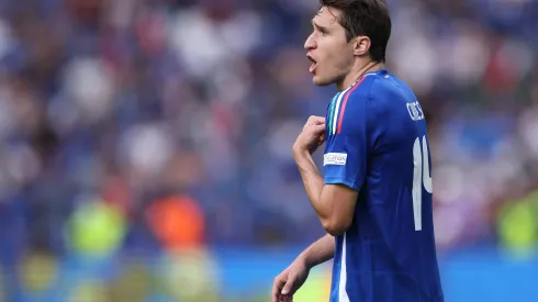 Chiesa, do Liverpool, durante jogo da Itália na Eurocopa (Foto: Alex Grimm/Getty Images)