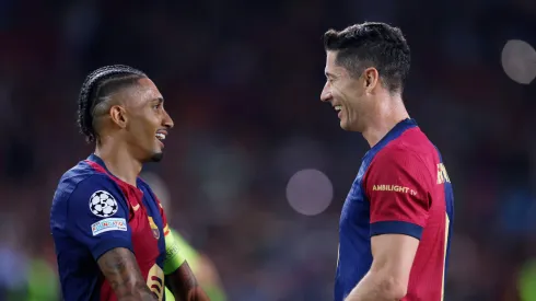 Raphinha e Lewandowski juntos