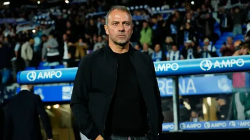 Hansi Flick em partida pelo Barcelona