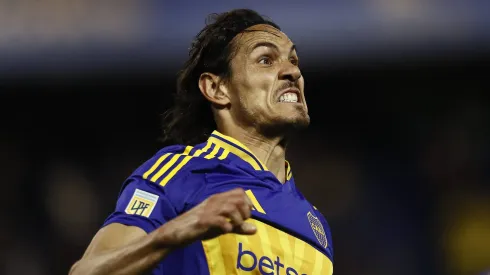 Edinson Cavani com a camisa do Boca Juniors.
