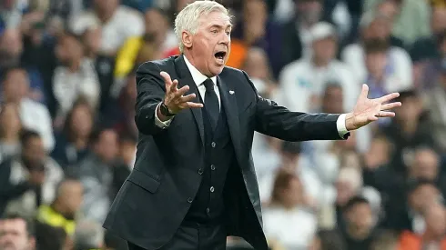 Carlo Ancelotti em partida pelo Real Madrid