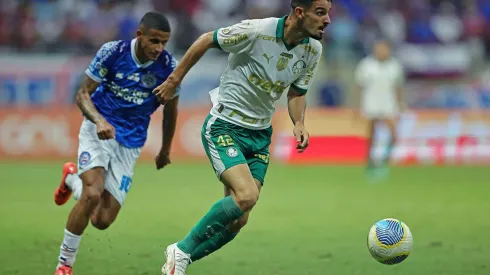 Flaco López em campo durante o duelo entre Bahia e Palmeiras, no dia 20 de novembro de 2024. (DiaEsportivo / Alamy Stock Photo)