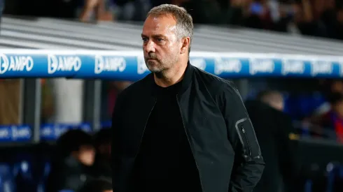 Hansi Flick em partida pelo Barcelona