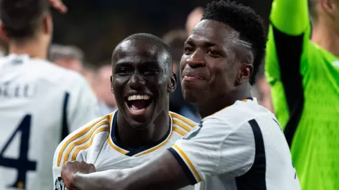 Mendy e Vinicius Jr em ação pelo Real Madrid.
