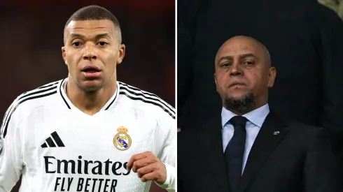 Roberto Carlos tem papo importante com Mbappé. Fotos: IMAGO