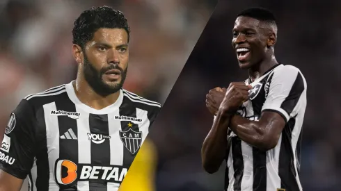 Hulk e Luis Henrique prometem um grande duelo entre Atlético-MG x Botafogo. Fotos: IMAGO / Sebastian Frej / ZUMA Wire Press.