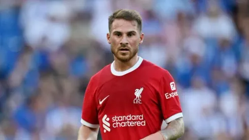 Mac Allister faz torcida nos bastidores. Foto: Matthias Hangst/Getty Images