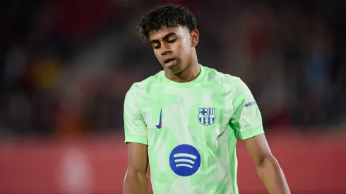Lamine Yamal em partida pelo Barcelona