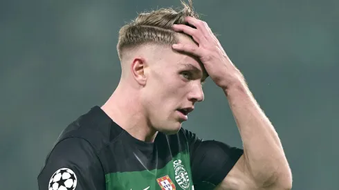 Viktor Gyökeres com a camisa do Sporting, de Portugal.