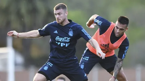 Treino da Seleção Argentina com Lautaro e Béltran.