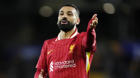 Mohamed Salah em jogo do Liverpool