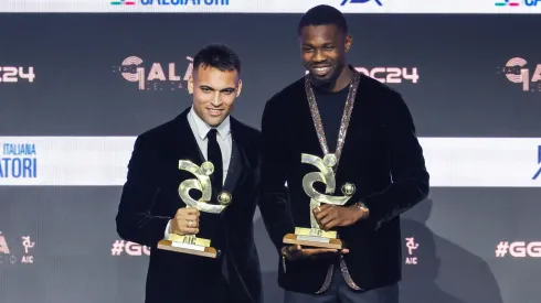 Lautaro Martínez e Marcus Thuram durante o Oscar del Calcio