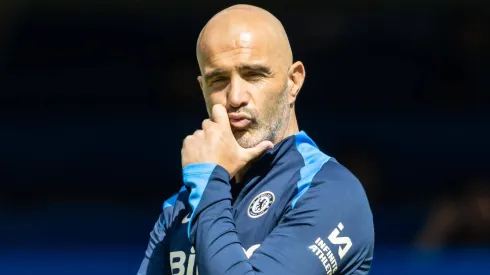 Football - 2024 / 2025 Pre-Season Friendly - Chelsea vs Inter Milan - Pre-Season Friendly - Sunday 11th August 2024 Enzo Maresca, manager of Chelsea FC, watches the pre match warm up as he takes charge of his first home game for Chelsea COLORSPORT/DANIEL BEARHAM PUBLICATIONxNOTxINxUK csp_che_int_db_11082024