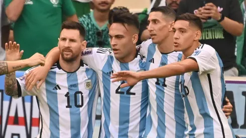Jogadores da Argentina na Copa do Mundo 2022.