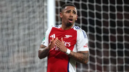 Gabriel Jesus, atacante do Arsenal, fala sobre retornar ao Palmeiras  (Photo by Alex Pantling/Getty Images)