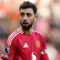 Ruben Amorim perde a paciência com terceira expulsão de Bruno Fernandes no Manchester United