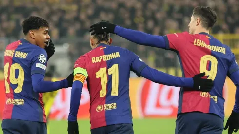 O desempenho é creditado ao trio ofensivo formado por Lamine Yamal, Raphinha e Robert Lewandowski, além de uma filosofia de jogo baseada na posse de bola e transições rápidas. (Foto: IMAGO / Eibner)