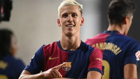 Dani Olmo, meio-campista do Barcelona (Photo by Denis Doyle/Getty Images)