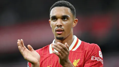 Alexander-Arnold, do Liverpool é alvo do Real Madrid. Ele fez duas exigências para renovar<br />
(Photo by Michael Regan/Getty Images)