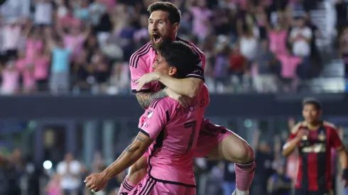 Messi e Matias Rojas em jogo da MLS. Meia é o novo reforço do River Plate. Foto: Megan Briggs/Getty Images