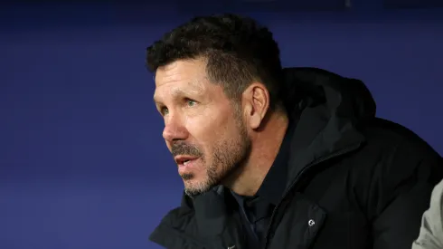 Diego Simeone durante partida do Atlético de Madrid