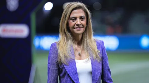 Presidente do Palmeiras Leila Pereira antes de jogo no Allianz Parque
