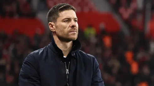 Xabi Alonso, treinador do Bayer Leverkusen em partida da Bundesliga