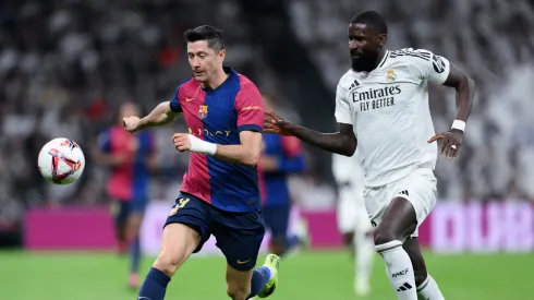 Robert Lewandowski e Antonio Rüdiger durante El Clásico