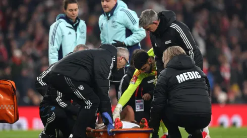 Lesão de Gabriel Jesus deve preocupar o Arsenal (Photo by Alex Pantling/Getty Images)