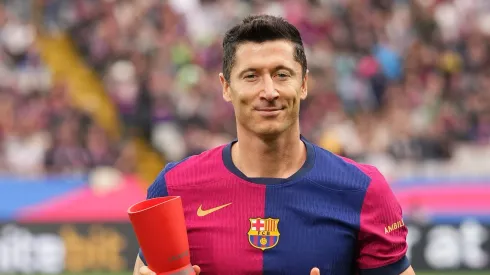 Lewandowski está perto de recorde. (Photo by Alex Caparros/Getty Images)